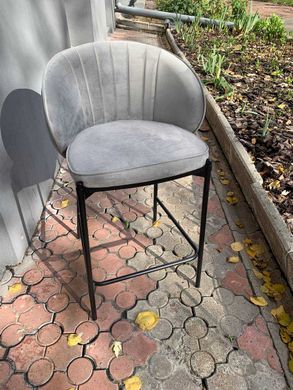 Полубарный стул LAGUNA Velvet Concepto Серый  реальная фотография
