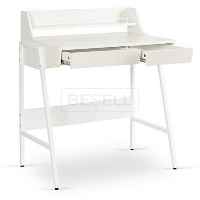 Письмовий стіл MEBEL ELITE PERI 77 см Білий жива фотографія