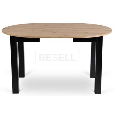 Стіл розкладний MEBEL ELITE HARRY 102(142)х102 см Дуб артизан/Чорний жива фотографія