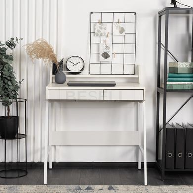 Письмовий стіл MEBEL ELITE PERI 77 см Білий жива фотографія