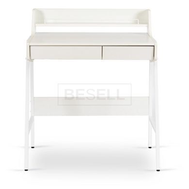 Письмовий стіл MEBEL ELITE PERI 77 см Білий жива фотографія