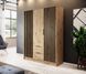 Шкаф для одежды Perfect Home Нелли / Nelly 3D 3-дверный Дуб артизан/черный реальная фотография