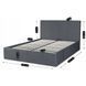 Кровать двуспальная бархатная MEBEL ELITE MELIA Velvet 160x200 Серый