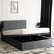 Кровать двуспальная бархатная MEBEL ELITE MELIA Velvet 160x200 Серый