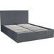 Кровать двуспальная бархатная MEBEL ELITE MELIA Velvet 160x200 Серый