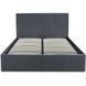 Кровать двуспальная бархатная MEBEL ELITE MELIA Velvet 160x200 Серый
