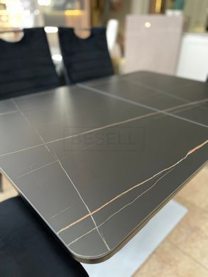 Стіл розкладний TML-860-1 Vetro 110(150)x75 Чорний Онікс жива фотографія