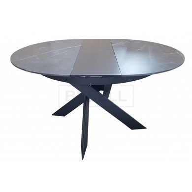 Стол раскладной MOON BLACK MARBLE Concepto 110(140)x110 Керамика Матовый Черный реальная фотография