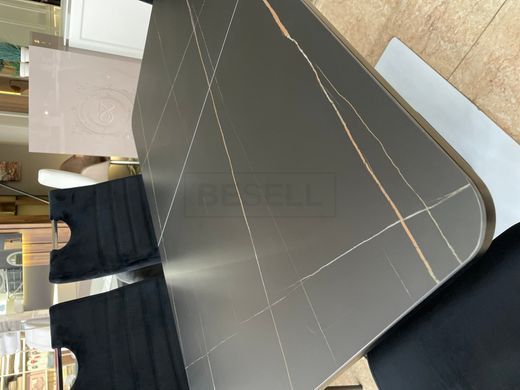 Стіл розкладний TML-860-1 Vetro 110(150)x75 Чорний Онікс жива фотографія
