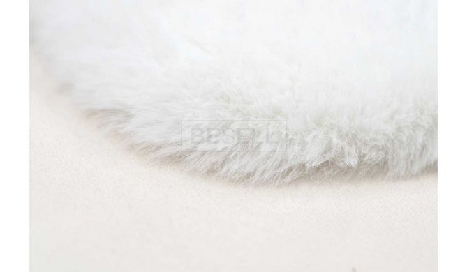Пушистый Ковер-шкурка Rabbit Arhome Овчина 60х90 Белый реальная фотография