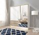 Шкаф полукупе Perfect Home Сара / Sara 200 3-дверный с зеркалом Белый/дуб сонома реальная фотография