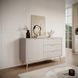 Комод Perfect Home Ланте/Lante 1-дверный с 3 ящиками и золотыми ножками 1D3S/138 Беж реальная фотография
