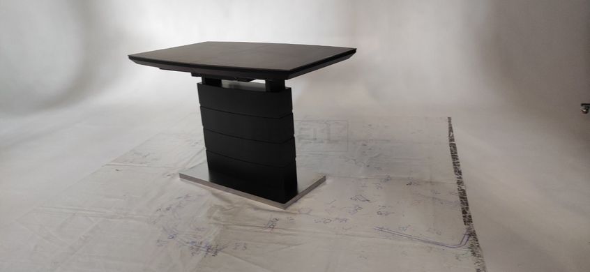 Стол раскладной TML-850 VETRO 110(150)x70 Черный Оникс реальная фотография