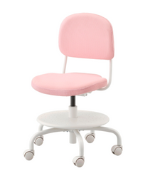 Компьютерное кресло VIMUND IKEA Розовый/Белый реальная фотография