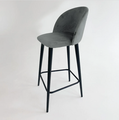 Полубарный стул МИРО Besell Серый Черный Дерево реальная фотография