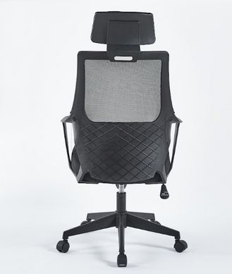 Комп'ютерне крісло ARON II Intarsio Чорний  жива фотографія