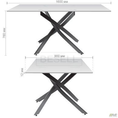 Cтол обеденный Chrystal AMF 160X90 реальная фотография