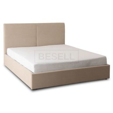 Кровать MARSYLIA Mebel Elite 140х200 вельветовая бежевая с контейнером реальная фотография