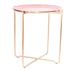 Журнальний стіл Elsa Arhome 50,5x50,5 Рожевий/Мідний