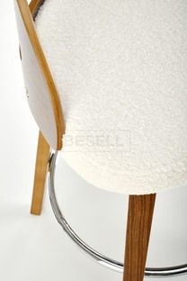 Полубарный стул H-110 Букле Halmar Кремовий реальная фотография