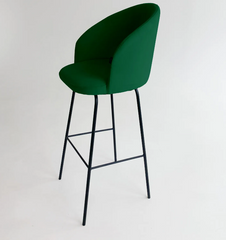 Барный стул МИЛАНО Besell Зеленый / Черный / Дерево реальная фотография