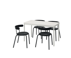 Столовий комплект TOMMARYD / YNGVAR IKEA Білий / Антрацит жива фотографія