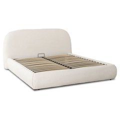 Ліжко ROSSO Mebel Elite 160x200 Cream Boucle з контейнером жива фотографія