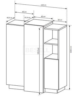 Комод Perfect Home 3Д / 3D 3-дверный 3D/110 Белый/дуб золотой крафт реальная фотография