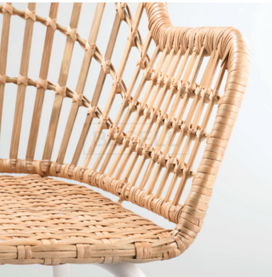 Столовый комплект STRANDTORP / NILSOVE IKEA Белый/Ротанг реальная фотография