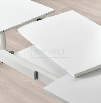 Столовий комплект STRANDTORP / NILSOVE IKEA Білий / Ротанг жива фотографія