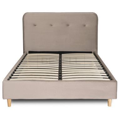 Ліжко оксамитове  DENNIS Velvet Mebel Elite 20x200 Беж жива фотографія