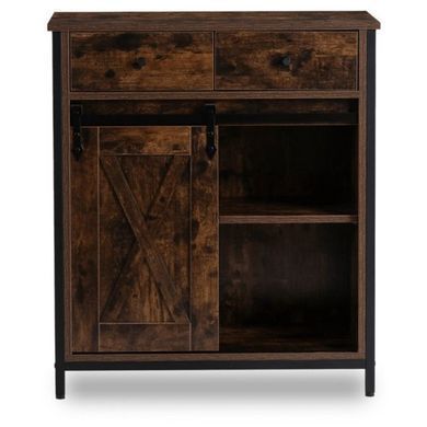 Комод MEBEL ELITE COLE 70 см дуб рустік / чорний жива фотографія