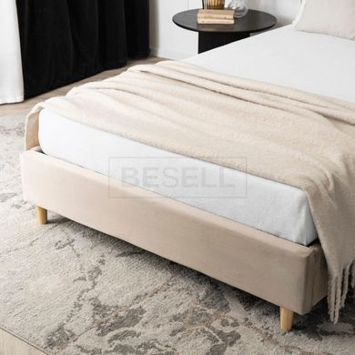 Ліжко оксамитове  DENNIS Velvet Mebel Elite 20x200 Беж жива фотографія