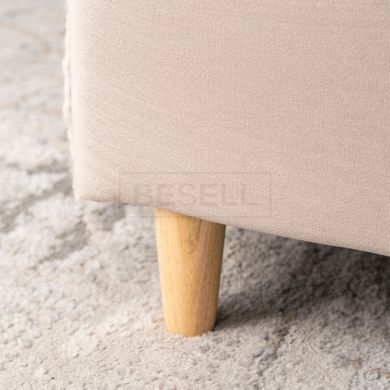 Ліжко оксамитове  DENNIS Velvet Mebel Elite 20x200 Беж жива фотографія