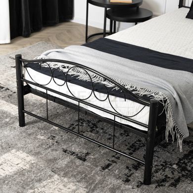 Ліжко металеве GRIFFIN MEBEL ELITE GRIFFIN 90x200 Чорний жива фотографія