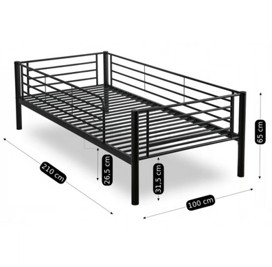 Двухъярусная кровать MEBEL ELITE RODEZ 90x200 см Черный реальная фотография