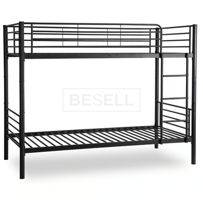Двухъярусная кровать MEBEL ELITE RODEZ 90x200 см Черный реальная фотография