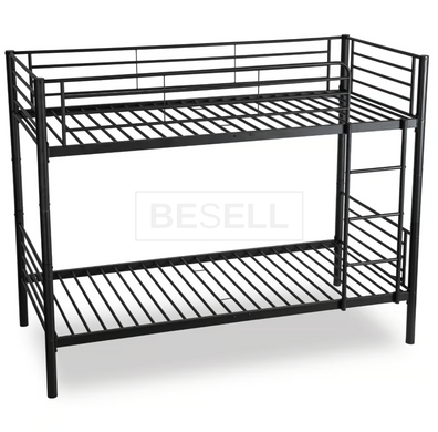 Двухъярусная кровать MEBEL ELITE RODEZ 90x200 см Черный реальная фотография