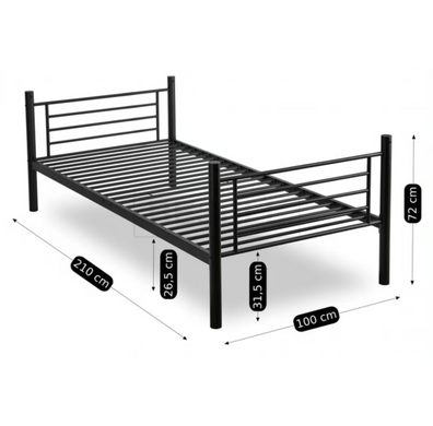 Двухъярусная кровать MEBEL ELITE RODEZ 90x200 см Черный реальная фотография