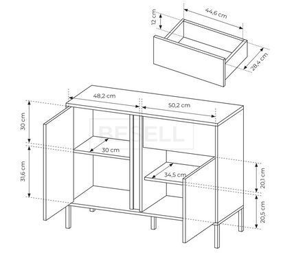 Комод Perfect Home Даст / Dast 2-дверний з 1 шухлядою 2DS/104 Беж жива фотографія