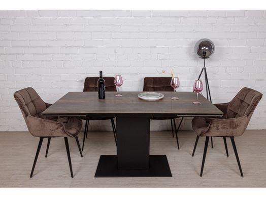 Стол обеденный NASHVILLE Nicolas 160/240x90x76 Черный реальная фотография