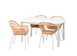 Столовый комплект STRANDTORP / NILSOVE IKEA Белый/Ротанг