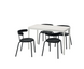 Столовый комплект TOMMARYD / YNGVAR IKEA Белый/Антрацит