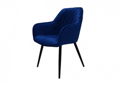 Кресло VENICE Velvet Intarsio Синий реальная фотография