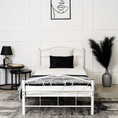 Ліжко металеве GRIFFIN MEBEL ELITE GRIFFIN 90x200 Білий жива фотографія