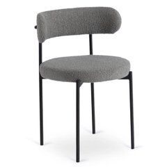 Стул TULSA Mebel Elite  Серый букле/черный реальная фотография