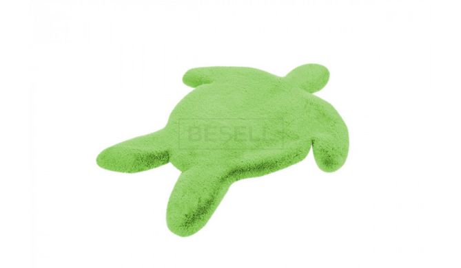 Пушистый Ковер Lovely Kids Arhome в форме Черепахи 68х90 Зеленый реальная фотография