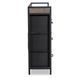 Комод MEBEL ELITE HUDSON 98 см с ящиками дуб рустик/черный
