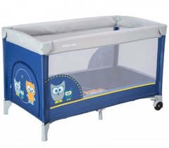 Манеж - кровать Baby Mix Сова 8052-173, navy, синий реальная фотография