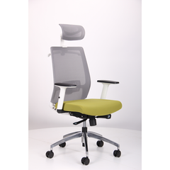 Компьютерное кресло Install White AMF Серый Зеленый реальная фотография